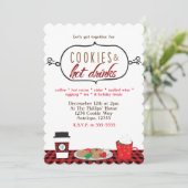 Cartes d'invitation pour fête de vacances avec coo (Debout devant)