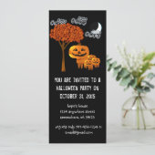 Cartes d'invitation pour fête d'Halloween avec têt (Debout devant)
