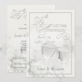 Cartes d'invitation pour fête du 25e anniversaire  (Devant / Derrière)