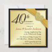 Cartes d'invitation pour fête du 40e anniversaire  (Devant)