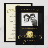 Cartes d'invitation pour fête du 50e anniversaire  (Devant / Derrière)