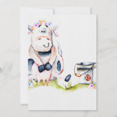 Cartes d'invitation pour fête sur le thème de la f (Dos)