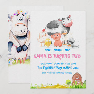 Cartes d'invitation pour fête sur le thème de la f