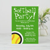Cartes d'invitation pour fêtes de softball pour An (Debout devant)