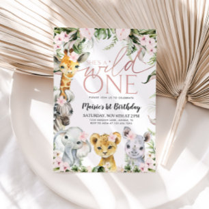 Cartes d'invitation pour fille pour 1er anniversai