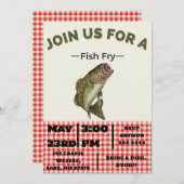 Cartes d'invitation pour friture de gros bars (Devant / Derrière)