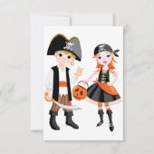 Cartes d'invitation pour garçon et fille pirates (Devant)