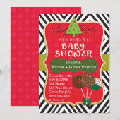 Cartes d'invitation pour gâteau pops et arbre de B (Devant / Derrière)