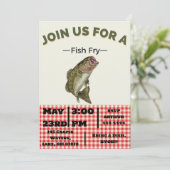 Cartes d'invitation pour grande friture de poisson (Debout devant)