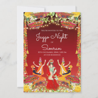 Cartes d'invitation pour Jaggo de mariage comme in