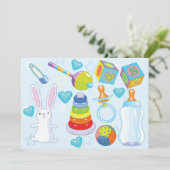 Cartes d'invitation pour jouets de bébé (Debout devant)