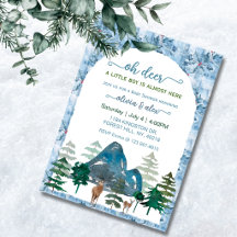 Cartes d'invitation pour la baby shower garçon au