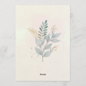 Cartes d'invitation pour la cérémonie Annaprashan (Dos)