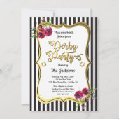 Cartes d'invitation pour la course de chevaux Gold (Devant)