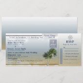 Cartes d'invitation pour la destination de mariage (Devant / Derrière)