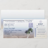 Cartes d'invitation pour la destination de mariage (Devant / Derrière)