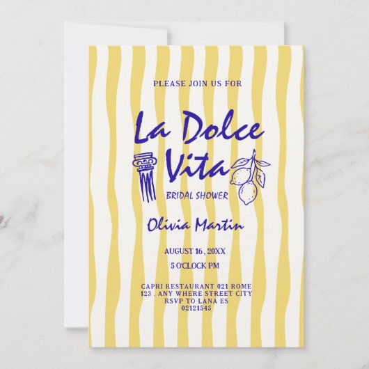 Cartes d'invitation pour la douche de la mariée Do (Devant)