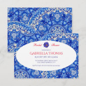 Cartes d'invitation pour la douche de mariée Fleur (Devant / Derrière)