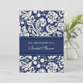 Cartes d'invitation pour la douche nuptiale Blue D (Debout devant)