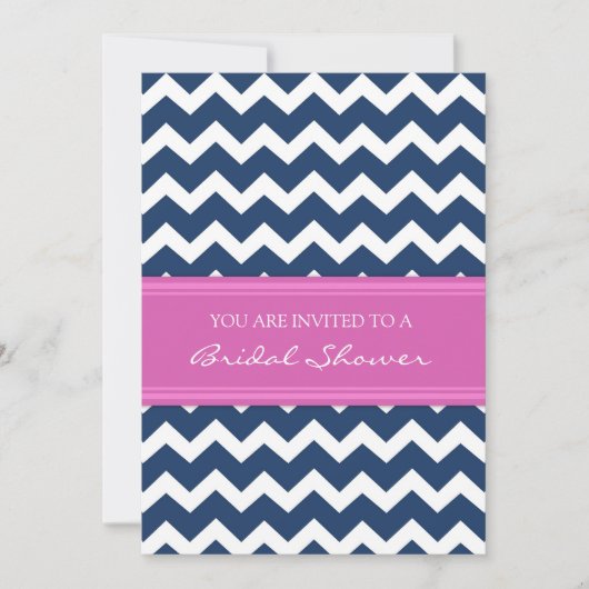 Cartes d'invitation pour la douche nuptiale Blue P (Devant)