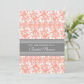 Cartes d'invitation pour la douche nuptiale Coral  (Debout devant)