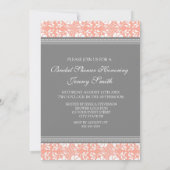 Cartes d'invitation pour la douche nuptiale Coral  (Dos)