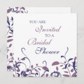 Cartes d'invitation pour la douche nuptiale de Flo (Devant / Derrière)