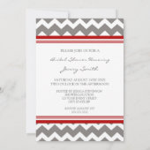 Cartes d'invitation pour la douche nuptiale Red Gr (Dos)
