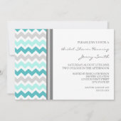 Cartes d'invitation pour la douche nuptiale Turquo (Dos)