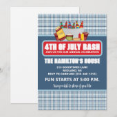 Cartes d'invitation pour la fête annuelle du 4 jui (Devant / Derrière)