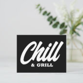 Cartes d'invitation pour la fête BBQ Chill & Grill (Debout devant)