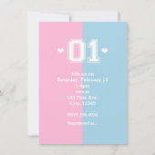 Cartes d'invitation pour la fête d'anniversaire de (Dos)