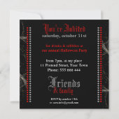 Cartes d'invitation pour la fête de Halloween Suns (Dos)