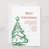 Cartes d'invitation pour la fête de Noël (Devant)