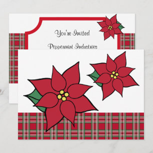 Cartes d'invitation pour la fête de Noël avec Poin