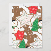 Cartes d'invitation pour la fête de Noël Cookies & (Dos)