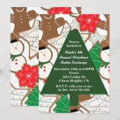 Cartes d'invitation pour la fête de Noël Cookies & (Devant / Derrière)