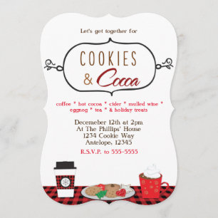 Cartes d'invitation pour la fête de Noël COOKIES &