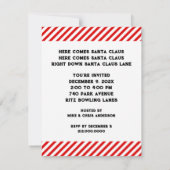 Cartes d'invitation pour la fête de Noël de bowlin (Dos)