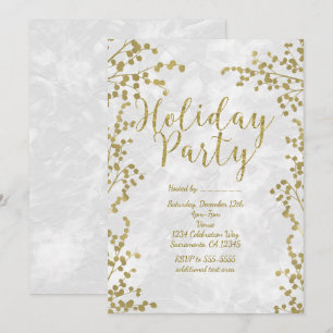 Cartes d'invitation pour la fête de Noël de Gold B