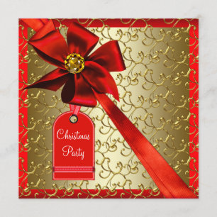 Cartes d'invitation pour la fête de Noël de Red Go