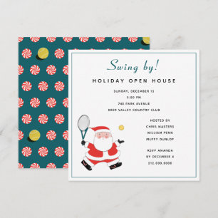 Cartes d'invitation pour la fête de Noël de tennis