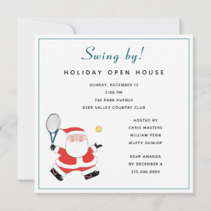 Cartes d'invitation pour la fête de Noël de tennis