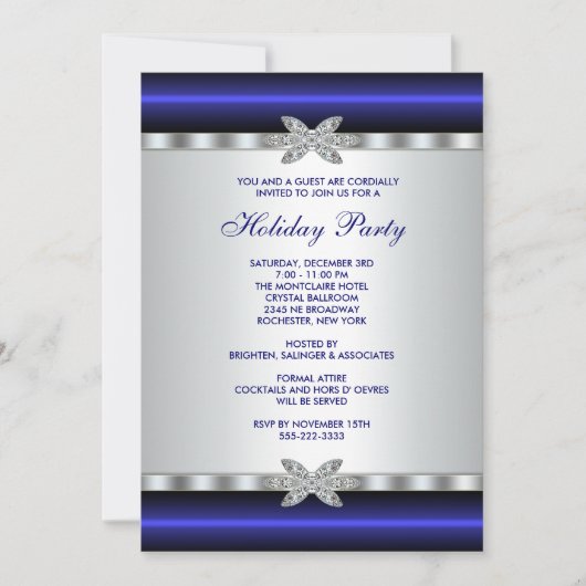 Cartes d'invitation pour la fête de Noël d'entrepr (Devant)