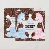 Cartes d'invitation pour la fête de révélation du (Devant / Derrière)