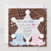 Cartes d'invitation pour la fête de révélation du (Dos)