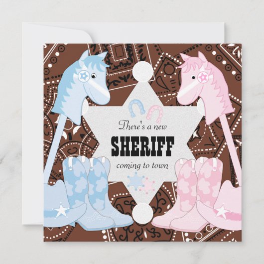 Cartes d'invitation pour la fête de révélation du (Devant)