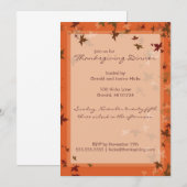 Cartes d'invitation pour la fête de Thanksgiving d (Devant / Derrière)