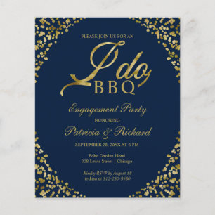 Cartes d'invitation pour la fête d'engagement Budg