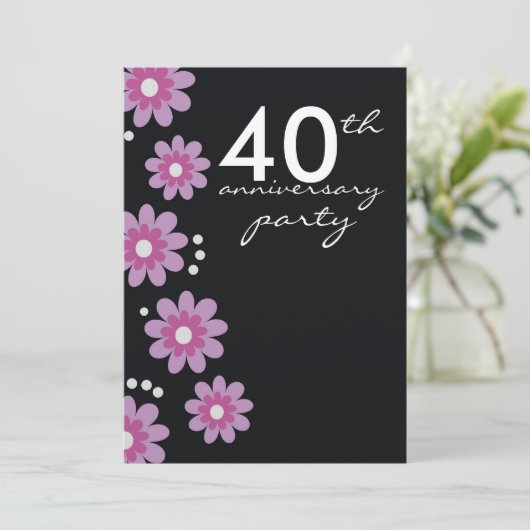 Cartes d'invitation pour la fête des 40 ans de mar (Debout devant)